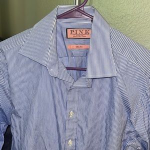 Pink shirt blue color